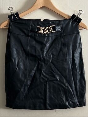 Guess Faux Leather Mini Skirt